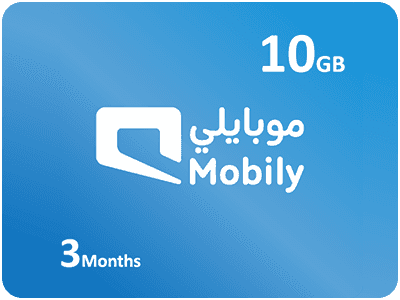 بطاقة موبايلي ﻹعادة شحن الانترنت 10 جيجا لمدة 3 أشهر